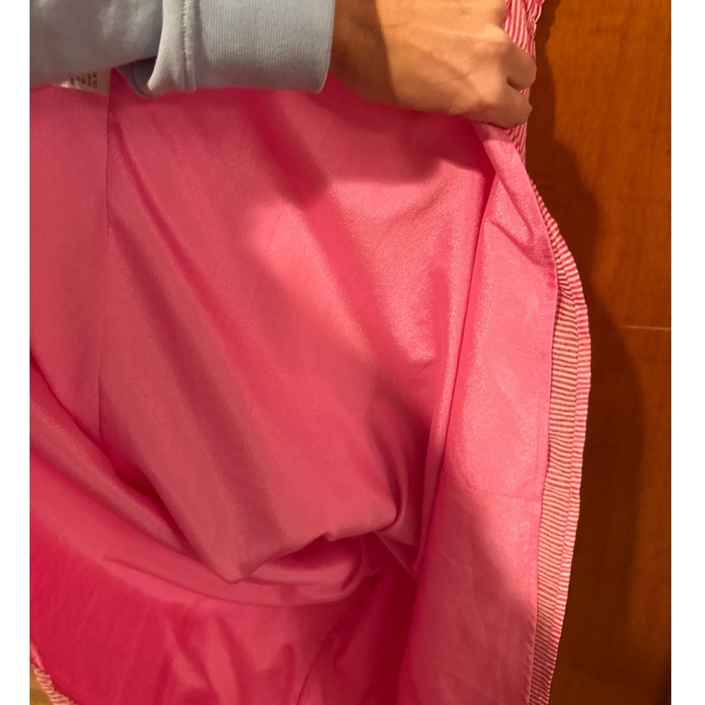 THML dress Large smocked pink white‎ stripe sleeveless layering girlhood beach - Picture 6 of 8